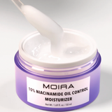 10% niacinamide moisturizer, MOIRA, crema control de grasa, hidratante para piel grasa, niacinamida, oil control moisturizer, gel cream, skincare, hidratación facial, control de brillo.