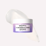 10% niacinamide moisturizer, MOIRA, crema control de grasa, hidratante para piel grasa, niacinamida, oil control moisturizer, gel cream, skincare, hidratación facial, control de brillo.