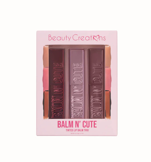 Balm n' cute bálsamo labial kit de 3 tinted lip balm trio- Beauty Creations