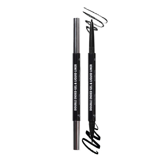 Double ended gel & liquid liner Delineador para ojos doble negro - MOIRA
