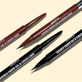 Double ended gel & liquid liner Delineador para ojos doble café - MOIRA