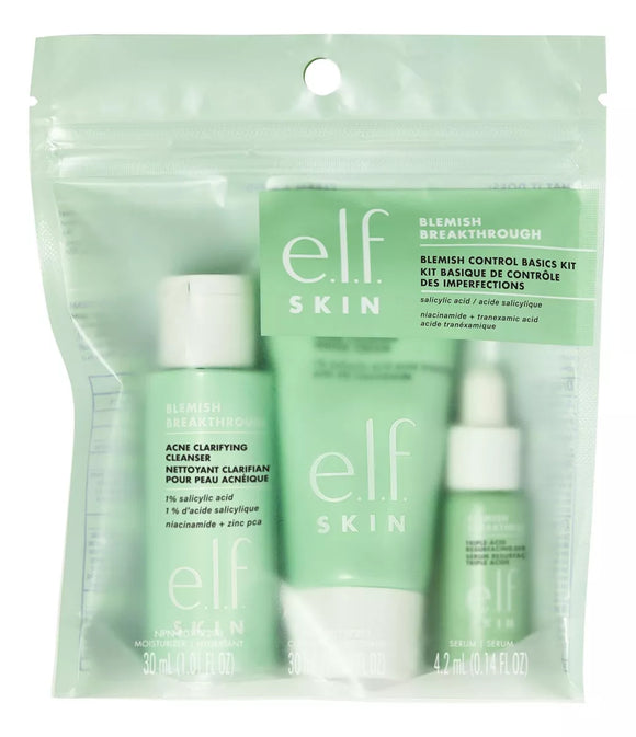 Mini Blemish Breakthrough Control Basics Kit para piel con tendencia a acné - e.l.f.