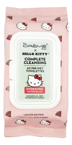 Toallitas 3 en 1 desmaquillantes + exfoliantes + hidratantes 60 pz x Hello Kitty - The Creme Shop