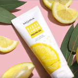 peeling gel, exfoliante facial, MOIRA, limón, lemon peeling gel, exfoliante suave, piel sensible, limpieza facial, skincare, gel exfoliante