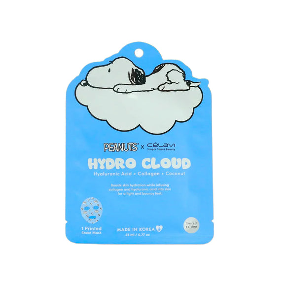 Mascarilla ácido hialurónico + colágeno + coco Hydro Cloud - Celavi x Snoopy