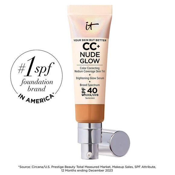 CC+ Nude Glow with SPF 40+ Base de maquillaje con protección solar - It Cosmetics