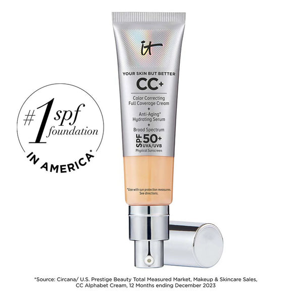 CC+ Cream with SPF 50+ Base de maquillaje con protección solar - It Cosmetics