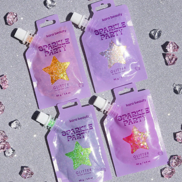 Sparkle Party Gel con Glitter para el cabello - Kara Beauty