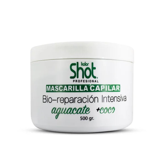 Mascarilla de Aguacate y Coco Bio-reparación para el cabello 500 gr - Kolor Shot