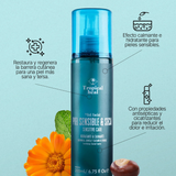 mist facial piel sensible, bruma facial calmante, Tropical Heal, caléndula, castaño de Indias, árnica, hidratación facial, piel sensible, piel reactiva, skincare, bruma hidratante.