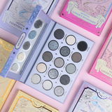 paleta de sombras, MOIRA, Celestial Chic, eyeshadow palette, sombras mate, sombras shimmer, tonos fríos, smoky eyes, maquillaje de ojos, cruelty free, vegan.