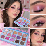 paleta de sombras, MOIRA, I'm Falling For You, Love Letter Series, sombras matte, shimmer, dual chrome, maquillaje de ojos, cruelty free, vegan.