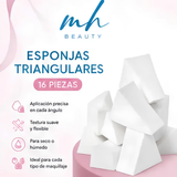 Paquete de 16 quesitos esponjas para maquillaje