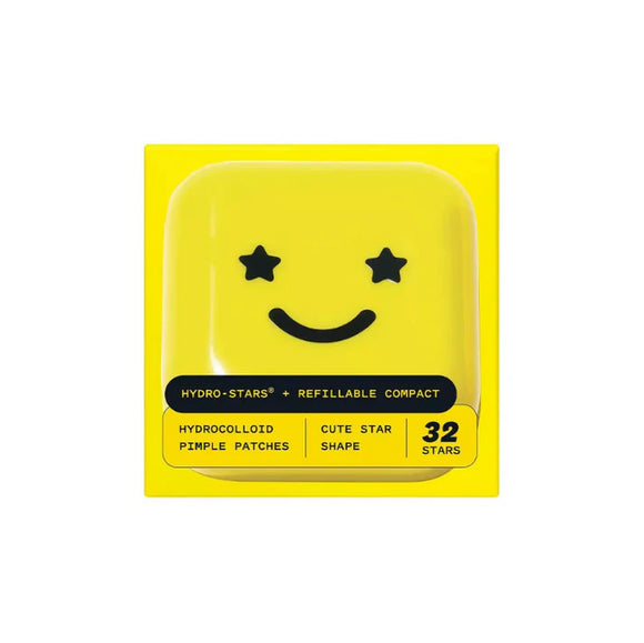 Hydro Stars Yellow + Refillable compact (32 estrellas) - Starface / parches para granitos