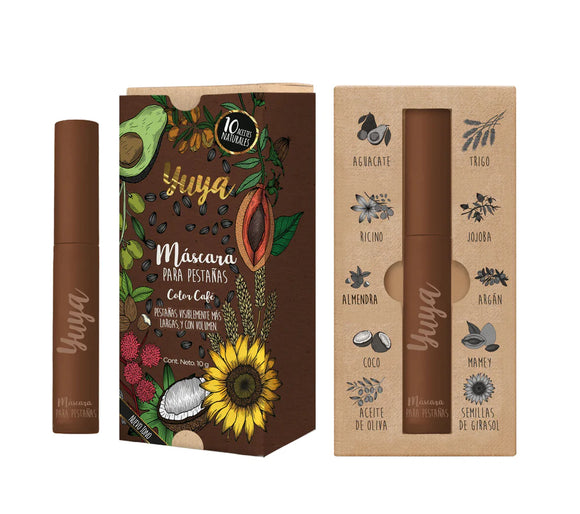 Máscara de pestañas 10 aceites naturales (Color café) - YUYA Republic Cosmetics