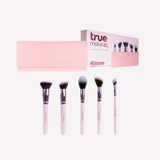 Serving Face Set de 5 brochas para rostro calidad premium con estuche