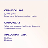 oil control serum, MOIRA, niacinamide serum, salicylic acid serum, serum para piel grasa, control de brillo, blemish care, skincare, serum hidratante, gel serum.