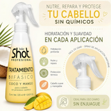 tratamiento bifásico para cabello, tratamiento capilar, tratamiento de coco para cabello, tratamiento de mango para cabello, coco para el cabello, mango para el cabello, tratamiento hidratante para cabello, tratamiento nutritivo para cabello, tratamiento para cabello seco, tratamiento para cabello maltratado, cabello suave y brillante, tratamiento anti-frizz, tratamiento para puntas secas, Kolor Shot, tratamiento Kolor Shot, tratamiento bifásico Kolor Shot