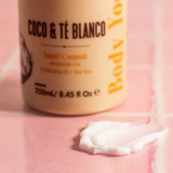 yogurt corporal, hidratante corporal, provitamina B5, Tropical Heal, body yogurt, crema corporal, aloe vera, coco, té blanco, humectación corporal, cuidado corporal, skincare corporal.
