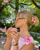 Clip accesorio con orquídea para el cabello