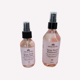 spray facial, agua de rosas, aloe vera, miel, bruma facial, spray refrescante facial, hidratación facial, tónico facial