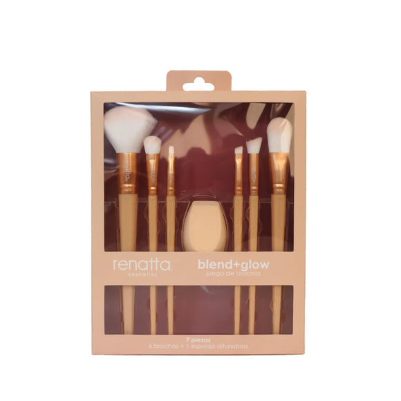 Set de brochas Blend and Glow - Renatta Cosmetics