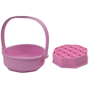 Limpiador Para Brochas De Silicon Con Soporte para lavar y secar brochas - Bausse