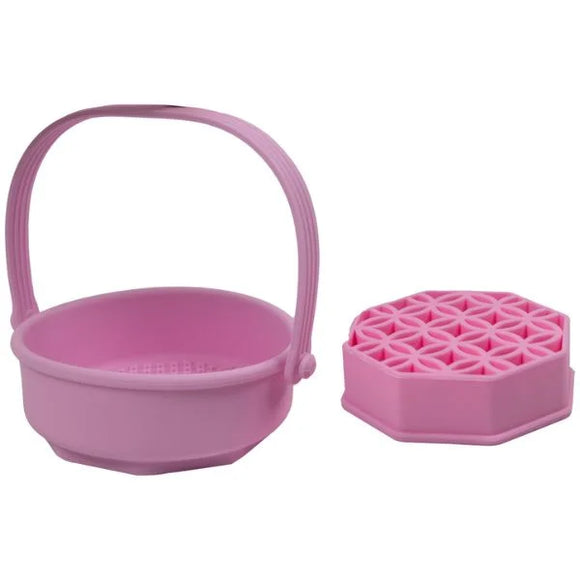 Limpiador Para Brochas De Silicon Con Soporte para lavar y secar brochas - Bausse