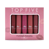 Set de Labiales Top Five Mousse Matte Lipstick Modest Mauves - Italia Deluxe