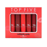 Set de Labiales Top Five Mousse Matte Lipstick Caliente Reds - Italia Deluxe