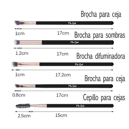 Kit de brochas para ojos - Mix Girl