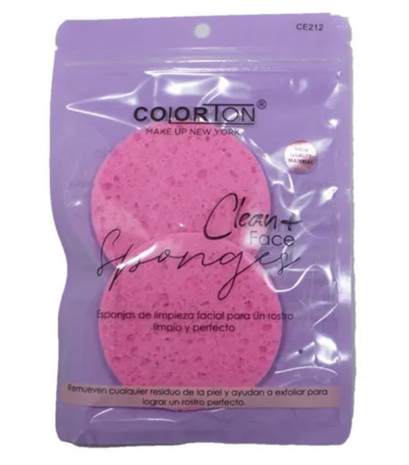 Esponja exfoliante facial de celulosa - Colorton