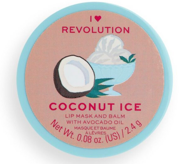 Coconut Ice mascarilla y bálsamo de labios - I heart revolution