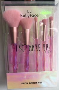 Set de 5 brochas rosas - Ruby Face