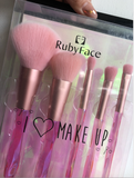 Set de 5 brochas rosas - Ruby Face