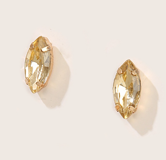Aretes gota dorada