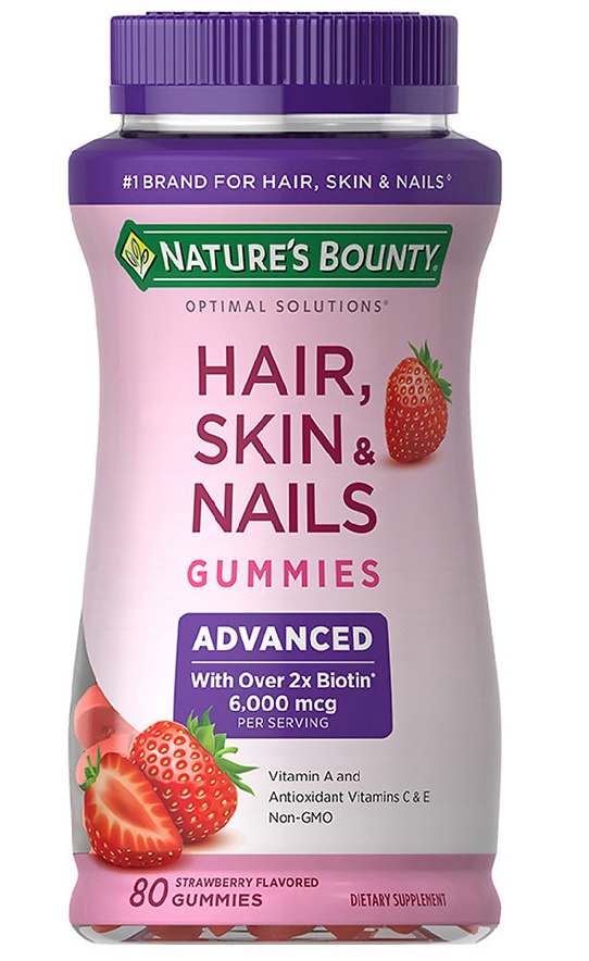Nature's Bounty Optimal Solutions Advanced Hair, Skin, Nails 80 Gummies - Nature's Bounty