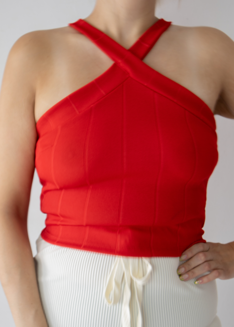 Blusa cuello cruzado outlet