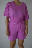 Conjunto de pijama lila talla ch