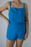 Conjunto de short Azul talla Grande
