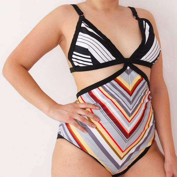 Traje de baño geometrico