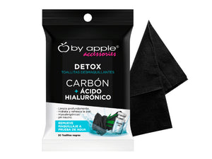Toallitas desmaquillantes Carbón + Ácido hialurónico con 30 Toallitas - By Apple